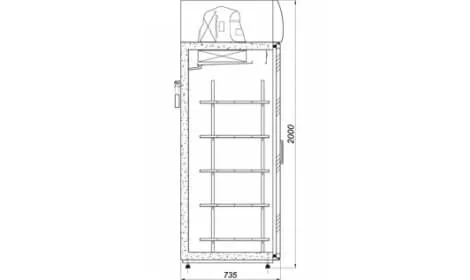 чертеж кондитерского шкафа ASTANA-DP-A/G (SW-DP A/G)