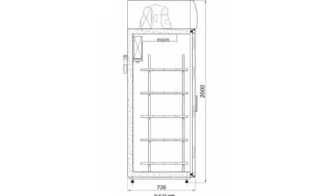чертеж холодильного шкафа ASTANA-DP-A/G (SW-DP A/G) 2